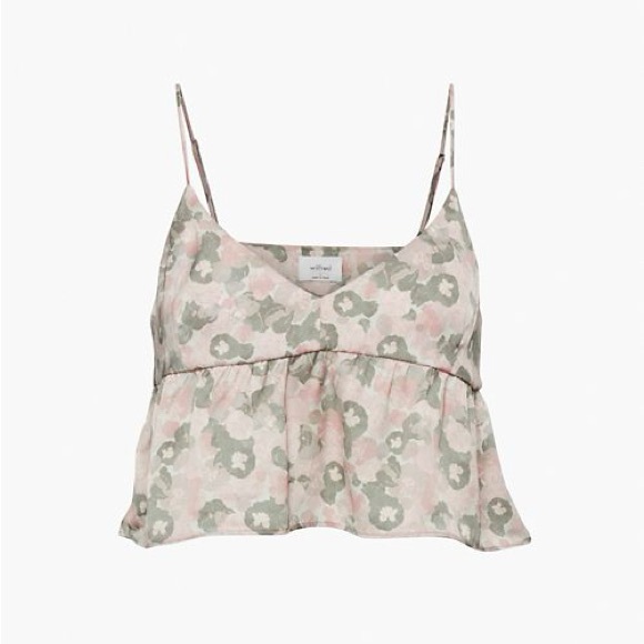 Aritzia Tops - NEW Aritzia - Wilfred Lover Camisole, Light Pink With Flowers - Size M